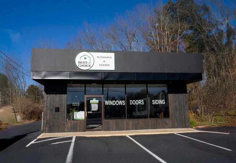 Front of the Best Choice Windows and Door showroom in Hampton Nh.